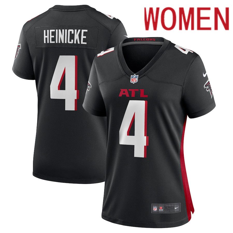 Women Atlanta Falcons 4 Taylor Heinicke Nike Black Game Player NFL Jersey